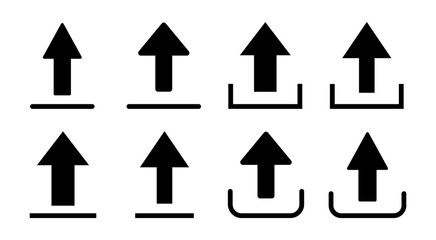Upload icon set illustration. load data sign and symbol