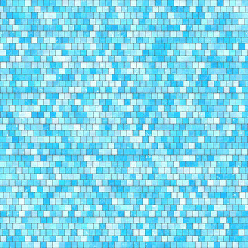 ceramic blue mosaic background seamless texture in swimming pool or kitchen.