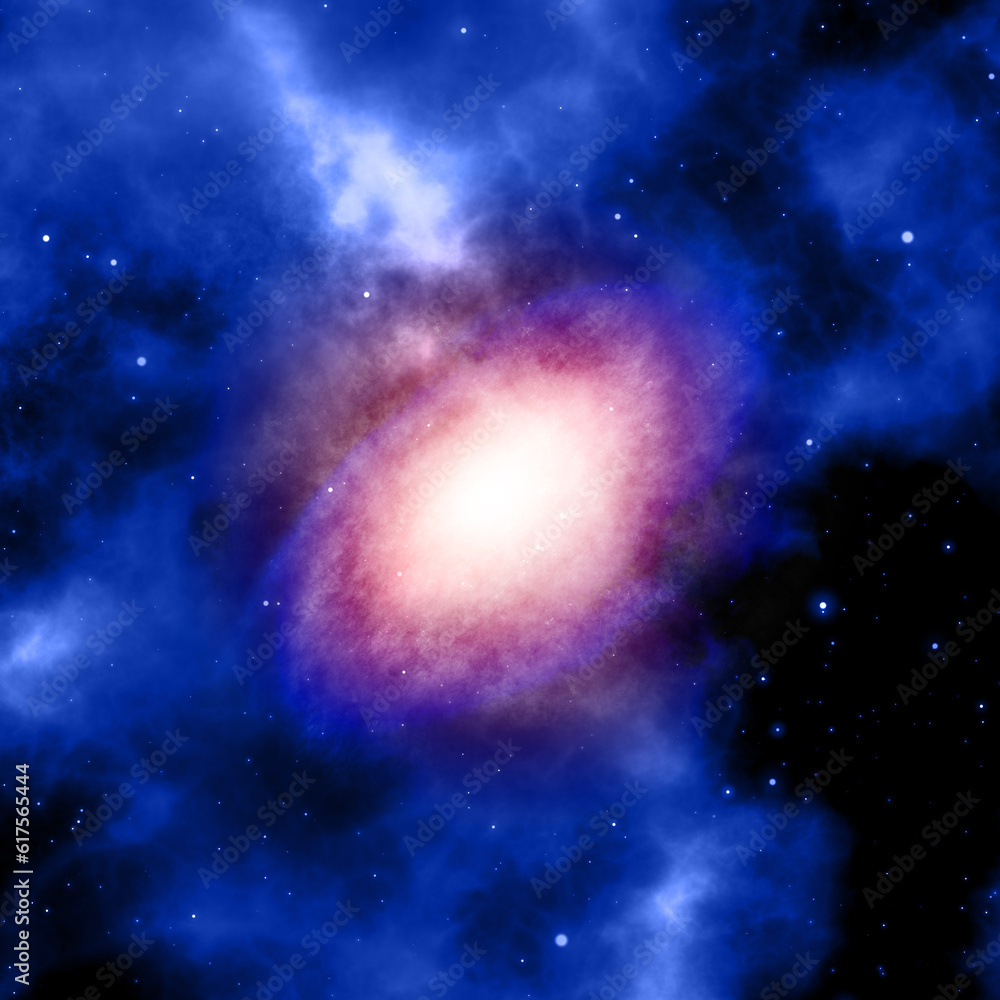 Aufkleber 3d render of a space background with nebula