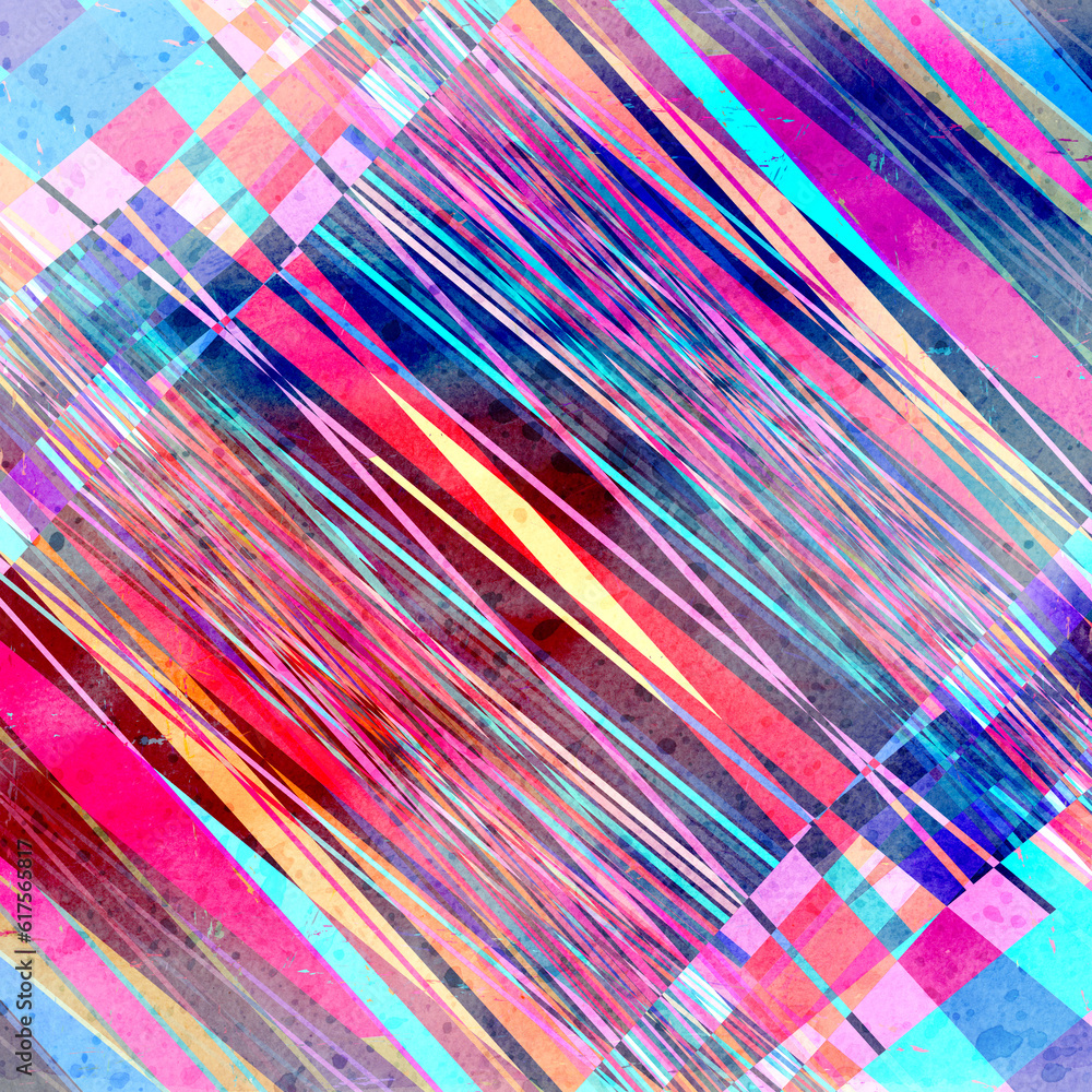 Poster abstract colorful watercolor background with different geometric elements