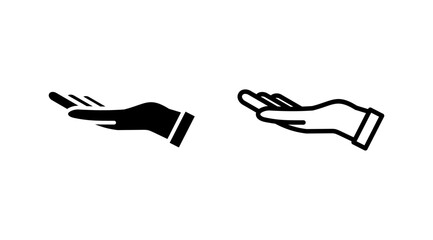 Hand icon vector. hand symbols. palm