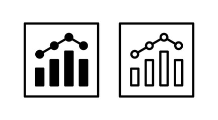 Growing graph Icon vector. Chart icon. Graph Icon