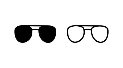 Glasses icon vector. eye glasses icon. sunglasses