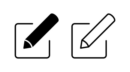 Edit icon vector. edit document sign and symbol. pencil