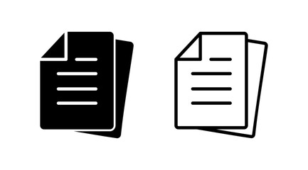 Document icon vector. Paper icon. File Icon