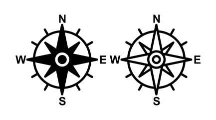 Compass icon vector. navigation icon