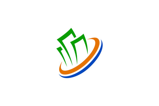 finance simple business logo design