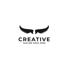 Fototapeta premium Creative Wing Angel Logo Design Concept Vector Illustration Symbol Icon