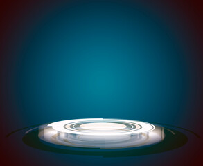 Abstract background for your product. A glowing element in middle and dark background. Illustration