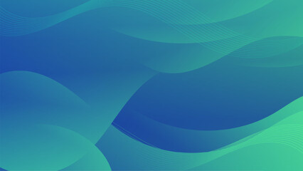 Abstract Gradient Green Blue liquid background. Modern background design. Dynamic Waves. Fluid shapes composition. Fit for website, banners, brochure, posters