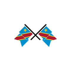 Congo flags icon set, Congo independence day icon set vector sign symbol