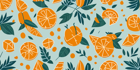 Vibrant Tropical Orange Patterns: Summer's Mesmerizing Symphony