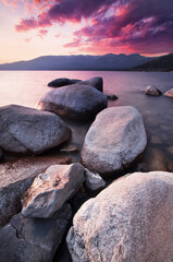 Lake Tahoe is a large freshwater lake in the Sierra Nevada of the United States.