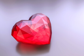 3d illustration of an heart stone isolated