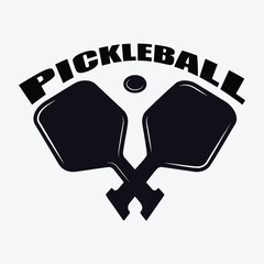 Pickleball paddle and ball black