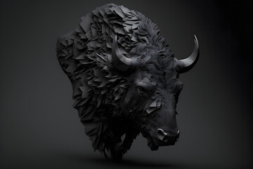 The Paper Statue of the Great Black Buffalo