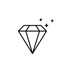 Shining Diamond flat vector icon