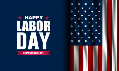 Happy labor day in United States of America background vector illustration