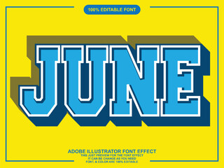 flat retro bold text style editable font effect