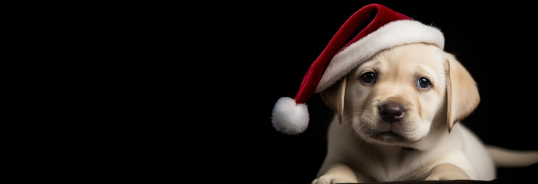 Lab Puppy, Santa Paws' Little Helper: A Joyful Yellow Lab Puppy Brings Holiday Magic. 