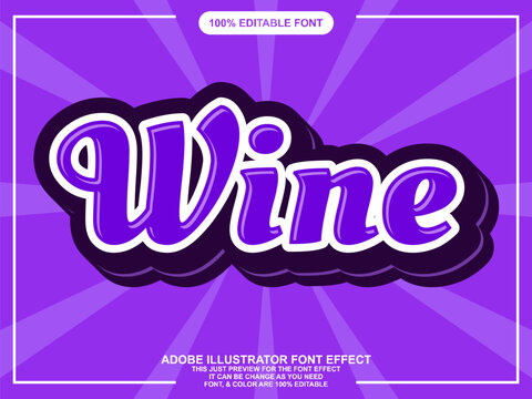 simple purple script text style editable font effect