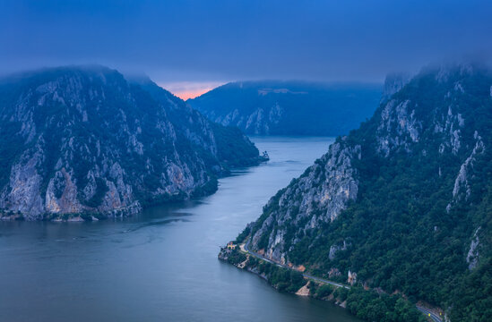 landscape in  Danube Gorges (Cazanele Mari), Romania