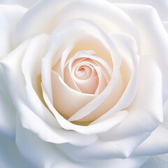 close up of white rose flower Generative Ai