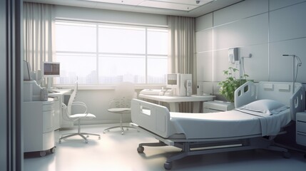 病院の病室,Generative AI AI画像