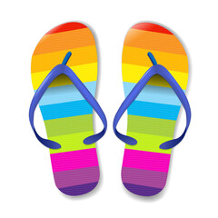 Flip Flops, With Gradient Mesh, Vector Illustration