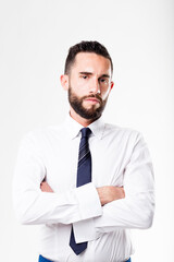 serious man thinking if you're ok or if you aren't