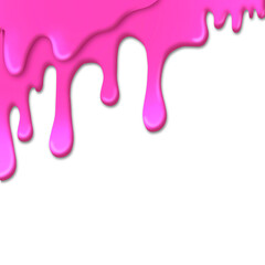 painted pink dripping white background