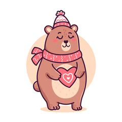 Bear with scarf