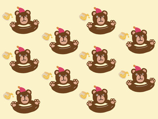 bear pattern background