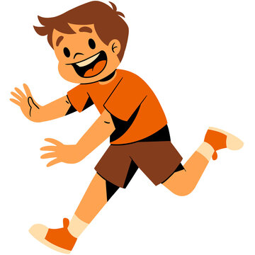 cute little child running 