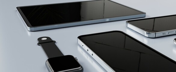 3D rendered Realistic Smart devices 