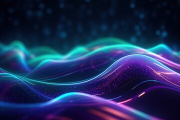 abstract futuristic background with pink blue glowing neon moving high speed wave lines and bokeh lights. Data transfer concept Fantastic wallpaper