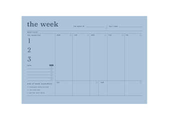 (Ocean) the week planner. 