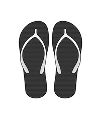 Beach sandals ( Flip Flops ) template vector illustration