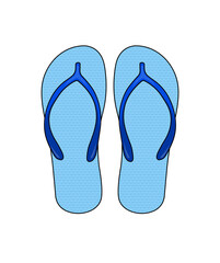 Beach sandals ( Flip Flops ) template vector illustration