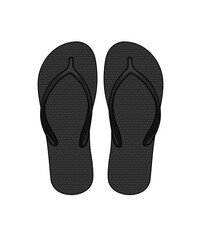 Beach sandals ( Flip Flops ) template vector illustration