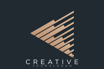  Abstract design concept for branding with golden gradient.