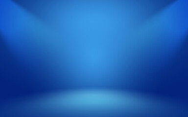 Empty dark blue room with Luxury blue gradient background for display your product