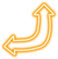 neon light arrow direction element design