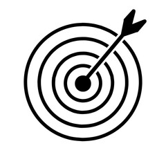 simple desaign of target icon with arrow isolated on transparent icon background 