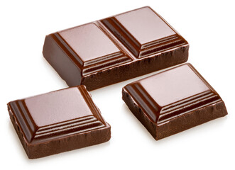 Chocolate isolated on white background, Chocolate bar on white With clipping path.