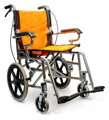 Wheelchair isolated on white background, Wheelchair on white With clipping path.