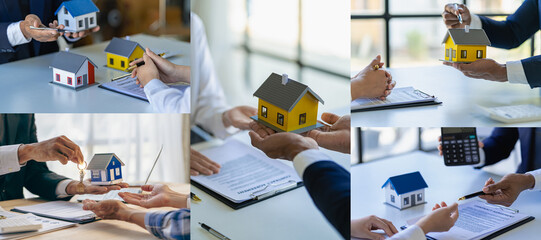 The business of real estate brokers and the president of the company to select the model for...