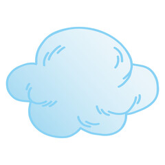 Cloud Cute Cartoon Doodle Drawing Illustration Vector Icon