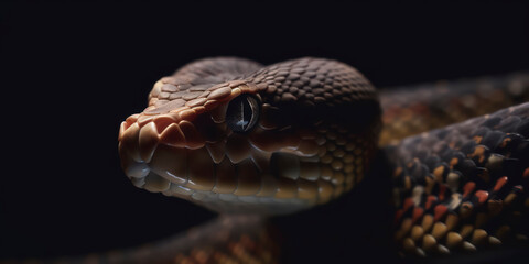 Fototapeta premium A portrait of a Snake wearing a business suit. AI Generated