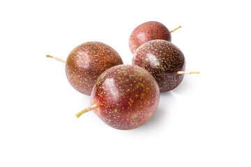 Fresh passion fruit isolated on white background, food healthy concept
